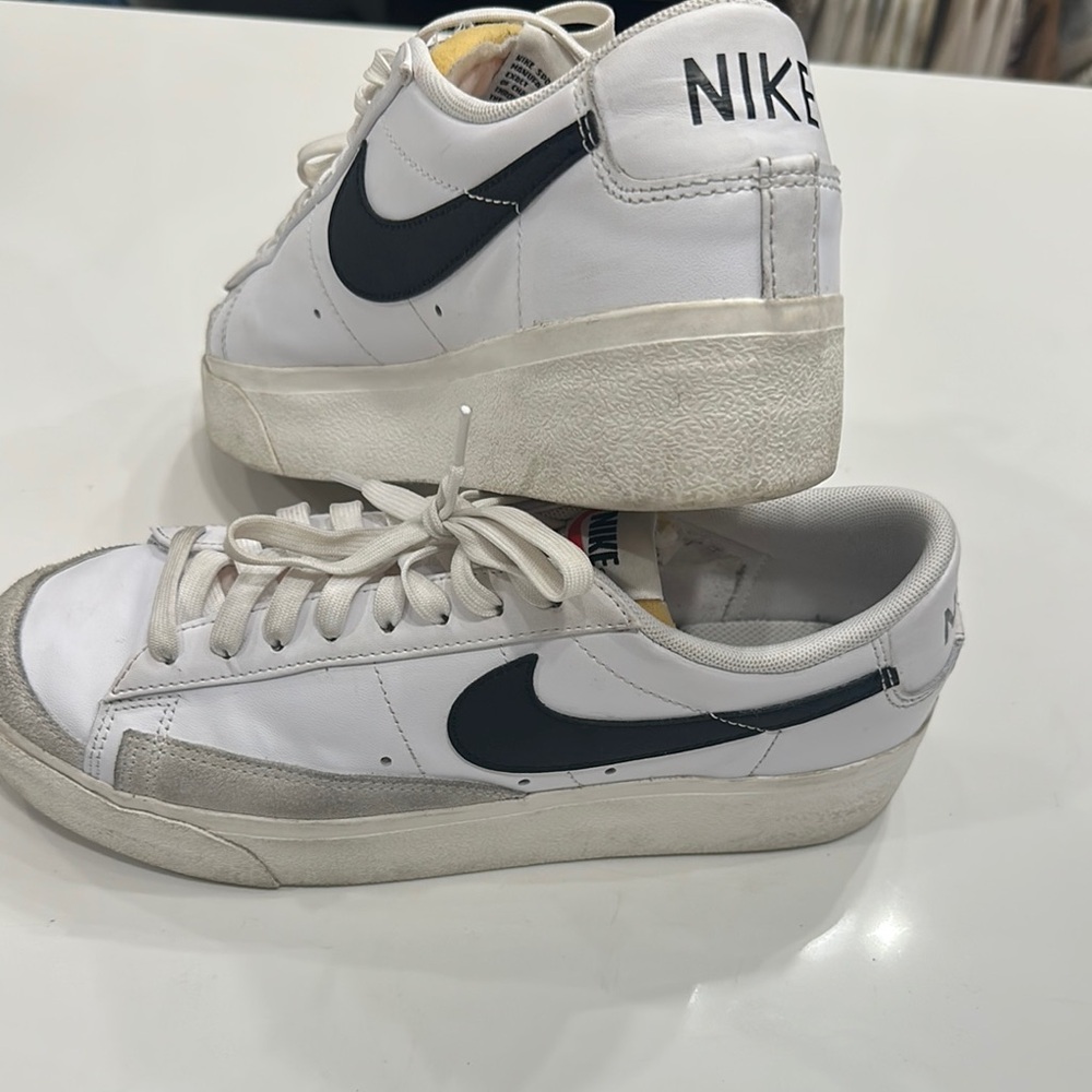 Nike Blazer Platform White and Black Low-Tops
